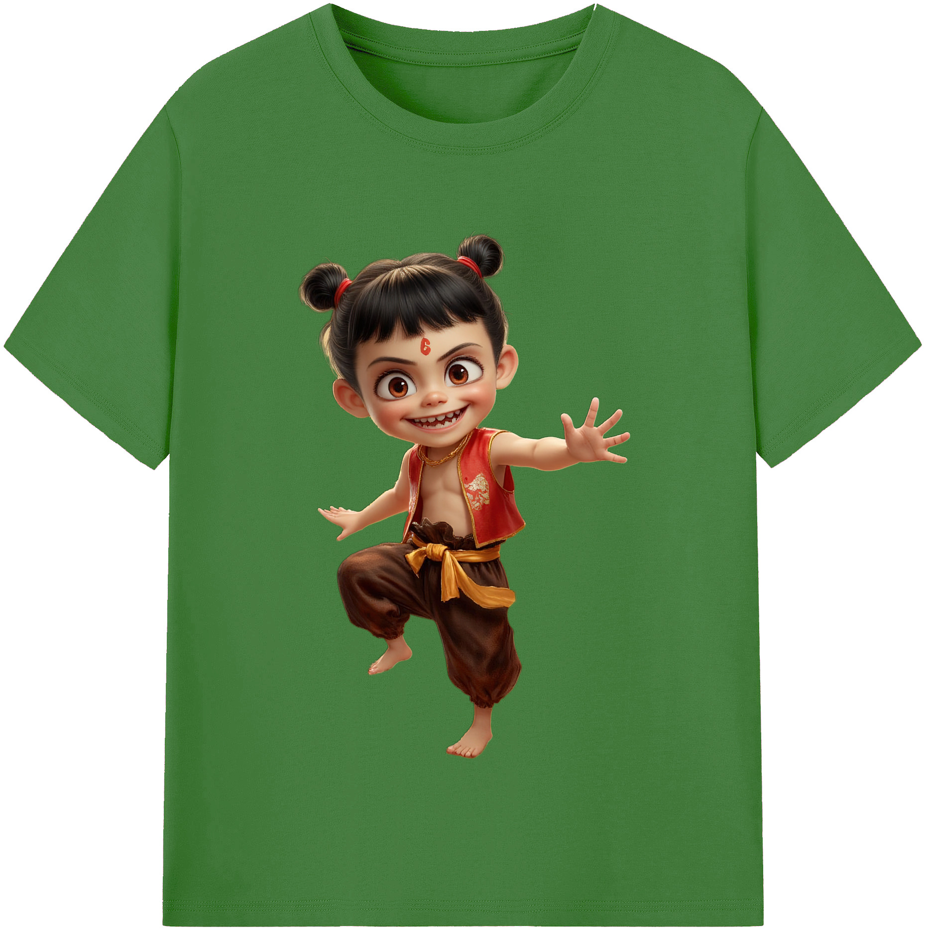 （画像用） Ne Zha 2 ナタ 魔童の大暴れ レディースカジュアルプリントTシャツ（綿100％）